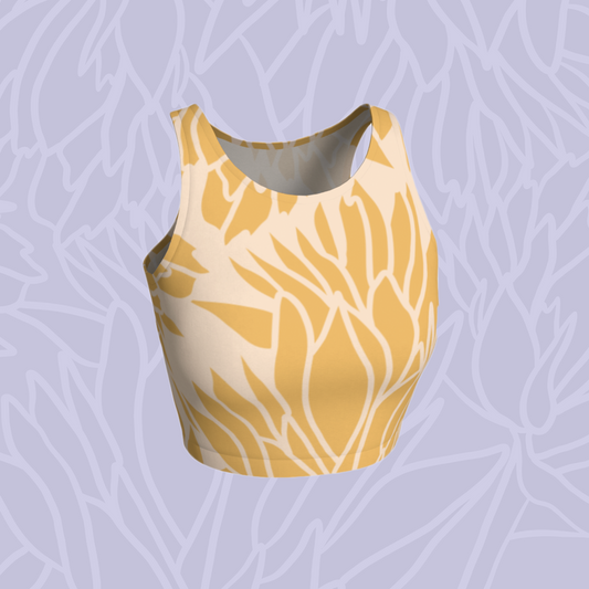 Yellow Paintbrush Crop Top