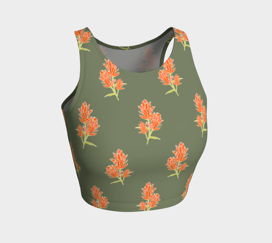 Orange Paintbrush Crop Top